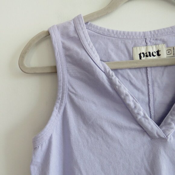 PACT The Frame Cotton Midi Dress in Lavender Purple Minimalist Travel - Size S - Picture 7 of 16